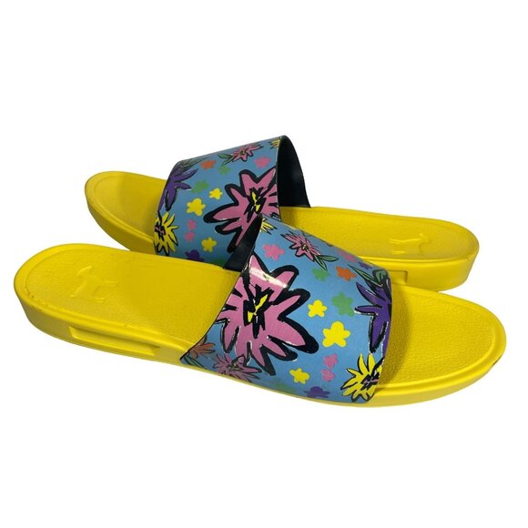 Goats The Slide Ladies slip on Sandals - Floral Print Size 7.5 34GT028 - Picture 2 of 6